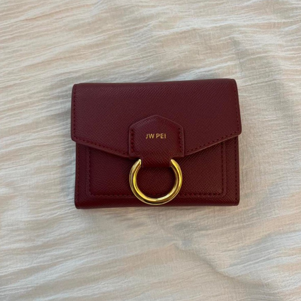 JW PEI Stella Wallet | Grained Vegan Leather | Burgundy